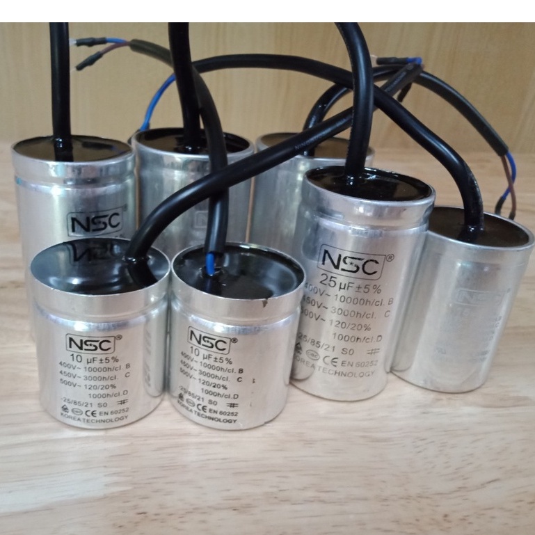 Tụ điện dùng cho điều hòa, máy giặt, máy bơm ...