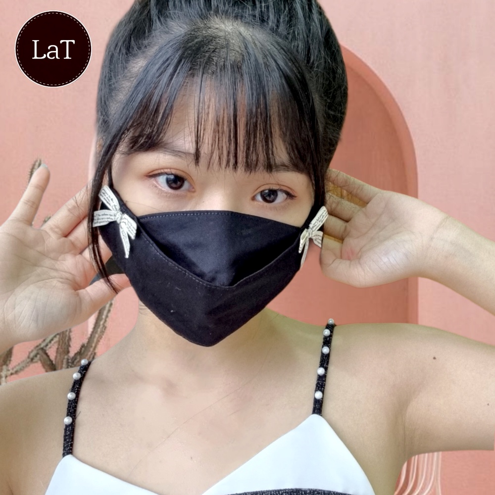 Khẩu trang vải 3D - LaT - 3 Lớp Chống bụi Kháng khuẩn - Nhiều Kiểu để Phối Đồ Xinh Xắn
