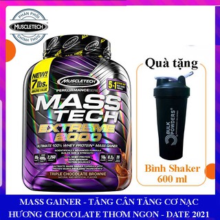 Sữa tăng cân tăng cơ MASS TECH EXTREME 2000 của MuscleTech hương Chocolate hộp 3.2 kg – Phân phối chính thức