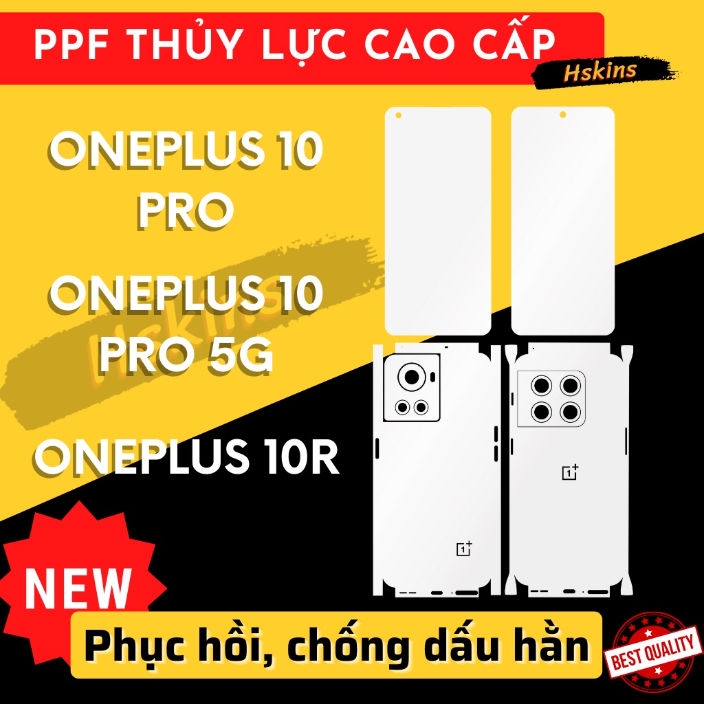 Miếng dán PPF thủy lực Oneplus 10 Pro / Oneplus 10 Pro 5G / Oneplus 10R 5G màn hình, mặt lưng cao cấp
