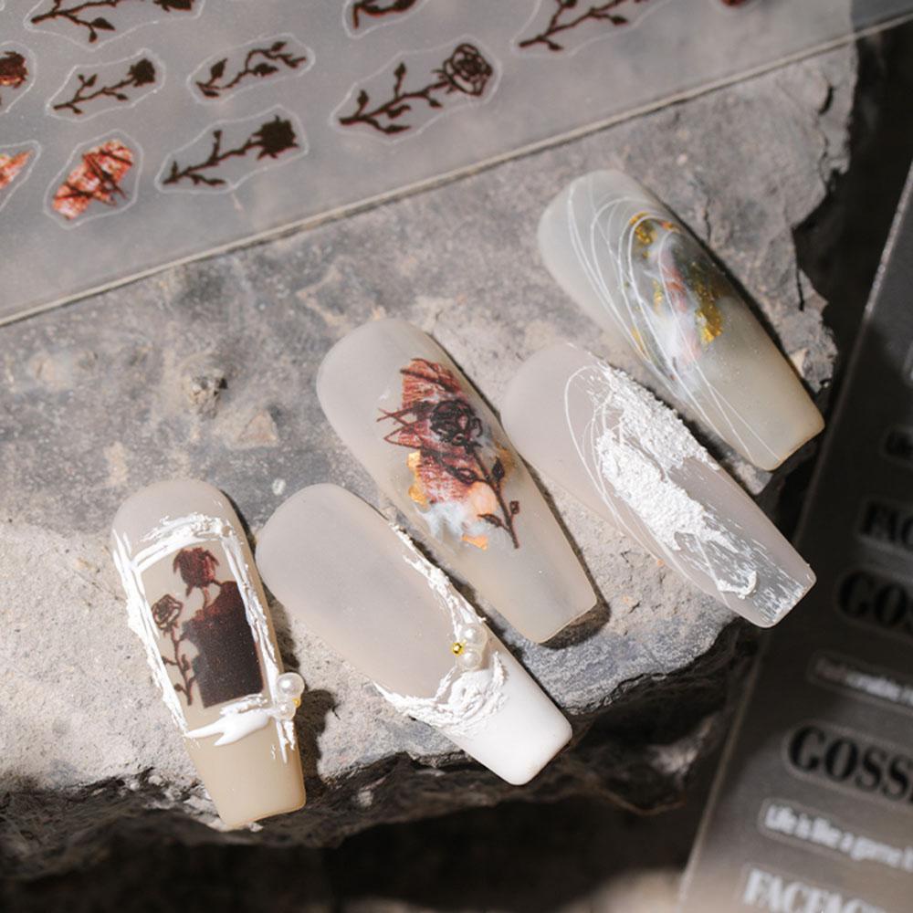 Miếng Dán Trang Trí Móng Tay Hình Hoa Cúc Chống Thấm Nước DIY