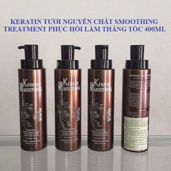 Keratin nguyên chất phục hồi làm thẳng tóc nát Smoothing Treatment 400ml