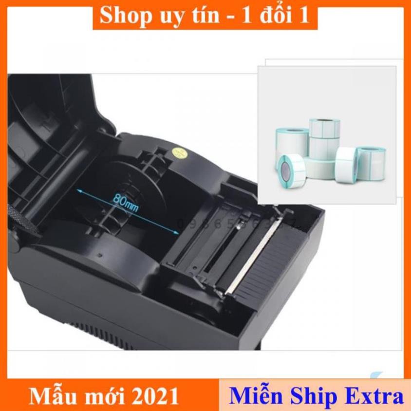 [HÀNG CHÍNH HÃNG-BH 12 tháng] Máy in mã vạch, in hoá đơn, in tem nhiệt khổ 80mm (2 tem) Xprinter XP-365B