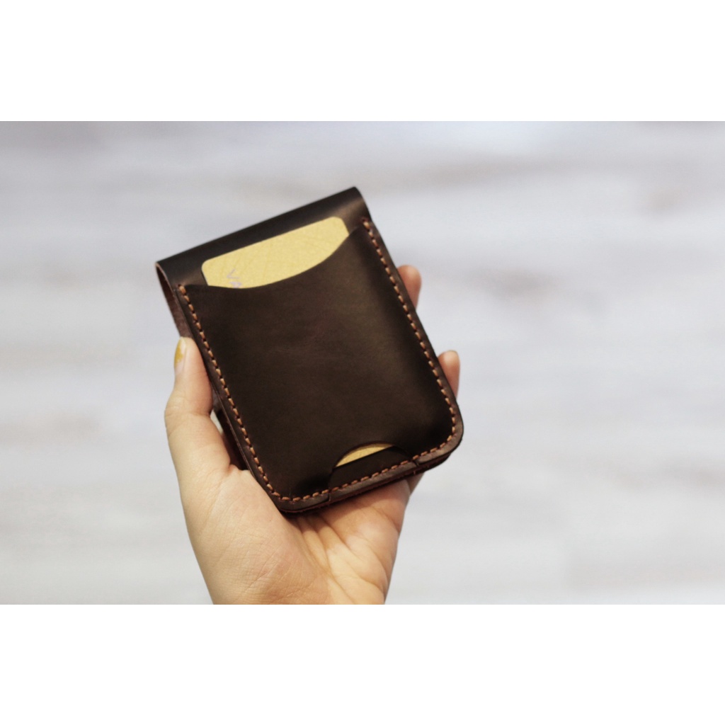 Ví Da Gerbera Handcrafted Mini Wallet HAVIAS - Nâu Sẫm