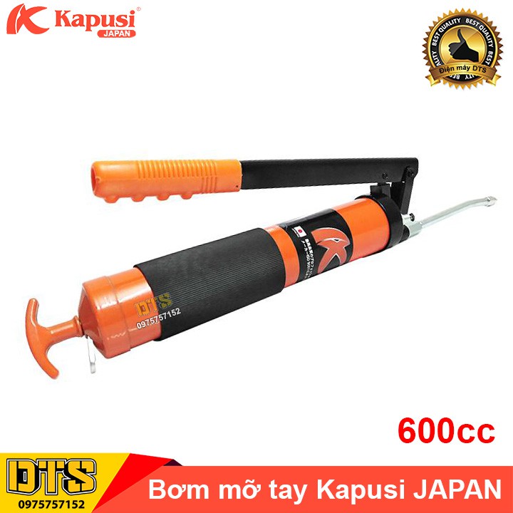 Bơm mỡ Nhật 600cc Kapusi JAPAN, không e mỡ khi bơm, ép mỡ ra nhanh và nhiều hơn