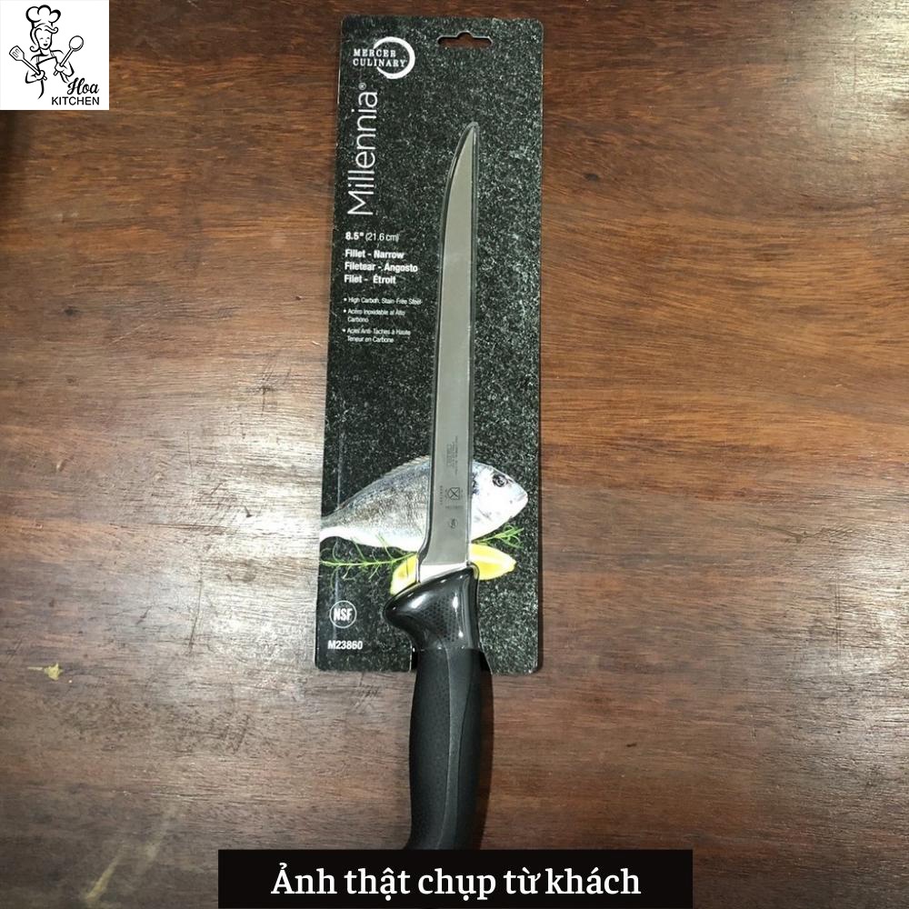 Dao Lọc Thịt Phi Lê Cá Róc Xương Lưỡi Cứng Dẻo Bản Hẹp Dài 210 Mm Thép Nhật Cao Cấp Mercer Culinary USA
