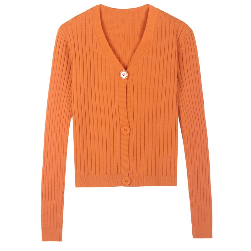 Áo Khoác Cardigan Dệt Kim Tay Dài Màu Sắc Xinh Xắn Cho Nữ