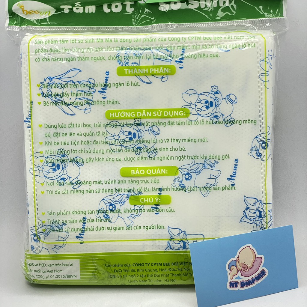  Tấm Lót Sơ Sinh MaMa 3 Lớp - 30 miếng/gói