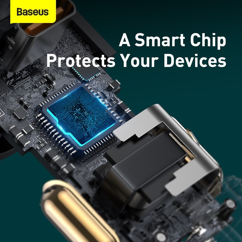 Tẩu sạc nhanh mở rộng 120W Baseus Share Together Fast Charge dùng cho xe hơi (120W, TypeC / USB Port, QC / PD3.0 Car Qui