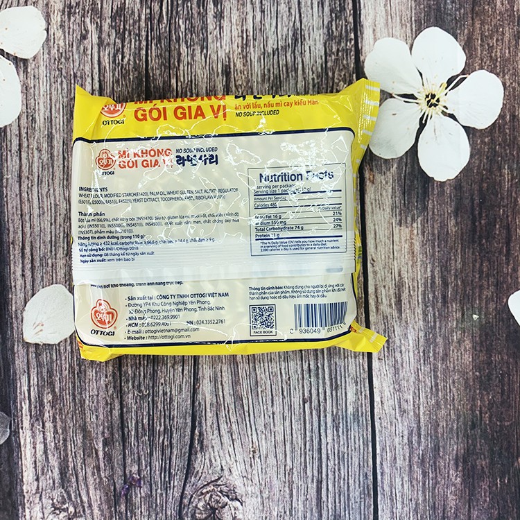 Mì không gói gia vị Ottogi Hàn quốc 110g/gói