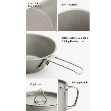 Cốc Titanium siêu nhẹ Glamping NatureHike NH20CJ005