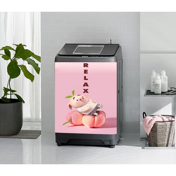 Decal trang trí máy giặt