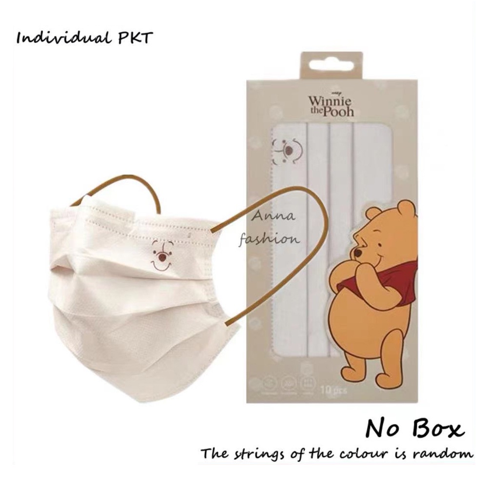Sẵn Sàng Cổ 10 Cái Trưởng Thành Kf94 Hoạt Hình Winnie The Pooh Khẩu Trang 3 Lớp Dùng Một Lần Đắp Mặt Nạ