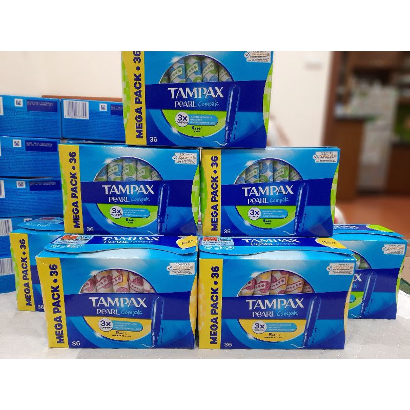 Tampax Pearl Compak hàng Anh chính hãng hộp 36cây tampons