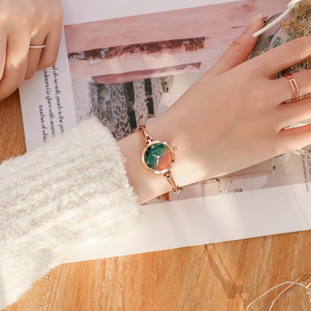 Đồng hồ nữ Kimio 6406 dạng lắc dây rút tinh tế điệu đà sang trọng
