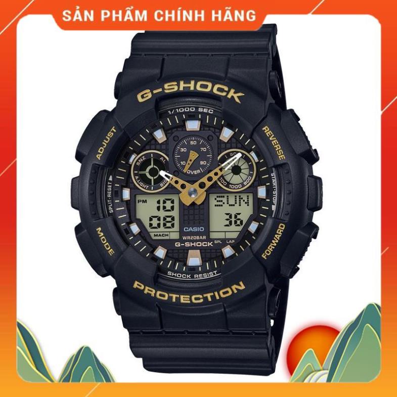 Đồng Hồ Casio Nam Dây Nhựa GSHOCK GA-100GBX-1A9DR Chính Hãng