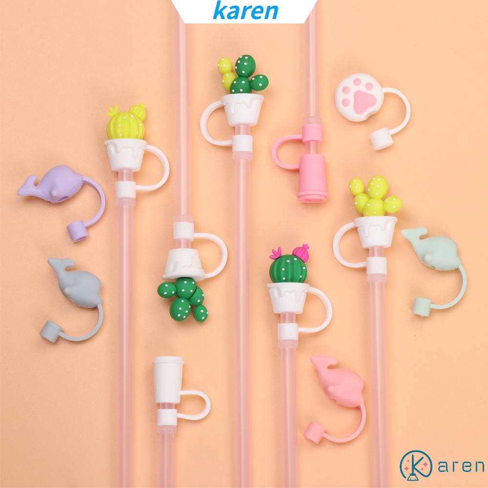 【COD】Phụ kiện cốc cắm ống hút silicone sáng tạo có thể tái sử dụng