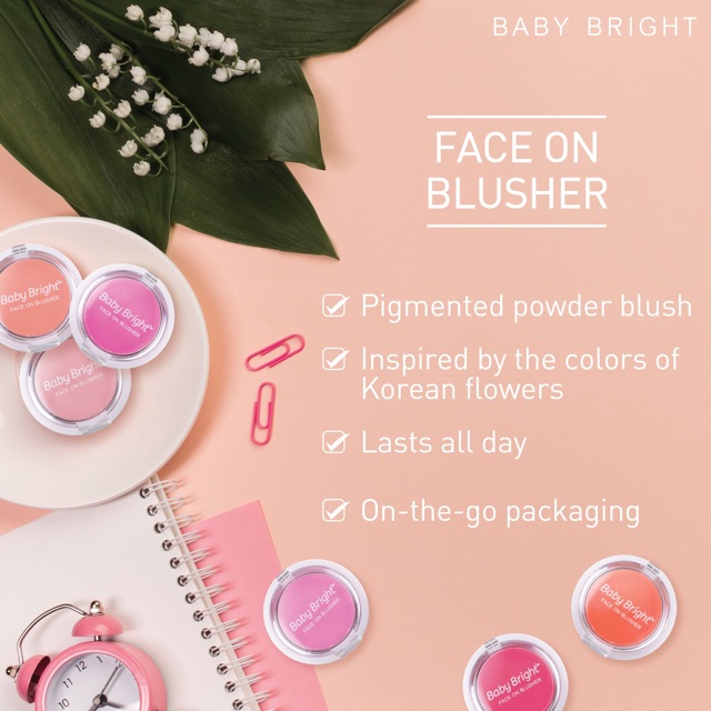 Phấn má hồng Baby Bright Face On Blusher 5g | BigBuy360 - bigbuy360.vn