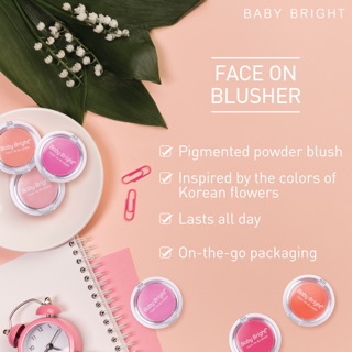Phấn Má Hồng Baby Bright Face On Blusher 5g