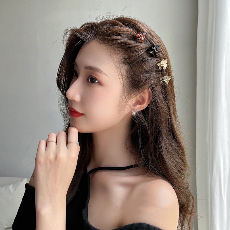Kẹp Tóc Hình Hoa Đính Đá Thời Trang Hàn Quốc Cho Nữ