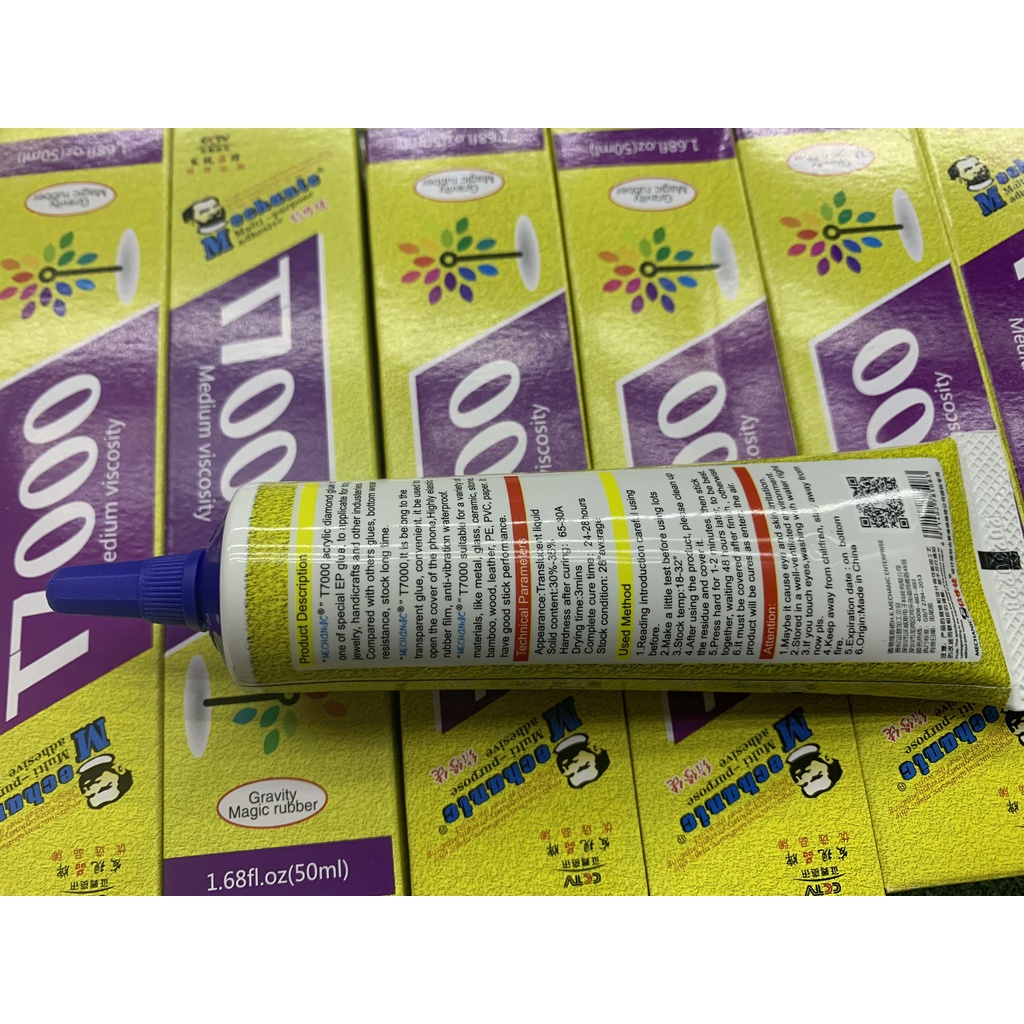 Keo T7000, Keo dán đa năng, Keo dán thủy tinh, da, nhựa, linh kiện điện tử, kim loại, đá, gỗ...50ml