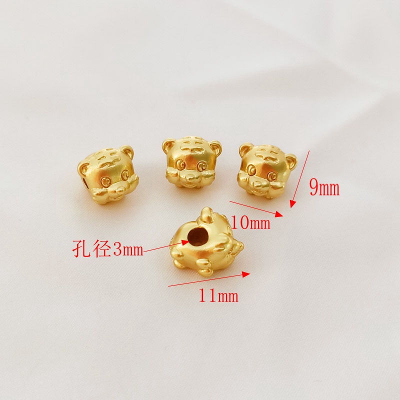 Hạt Xỏ Lỗ Lớn Bằng Đồng DIY Nhiều Màu Sắc Dùng Làm Vòng Đeo Tay