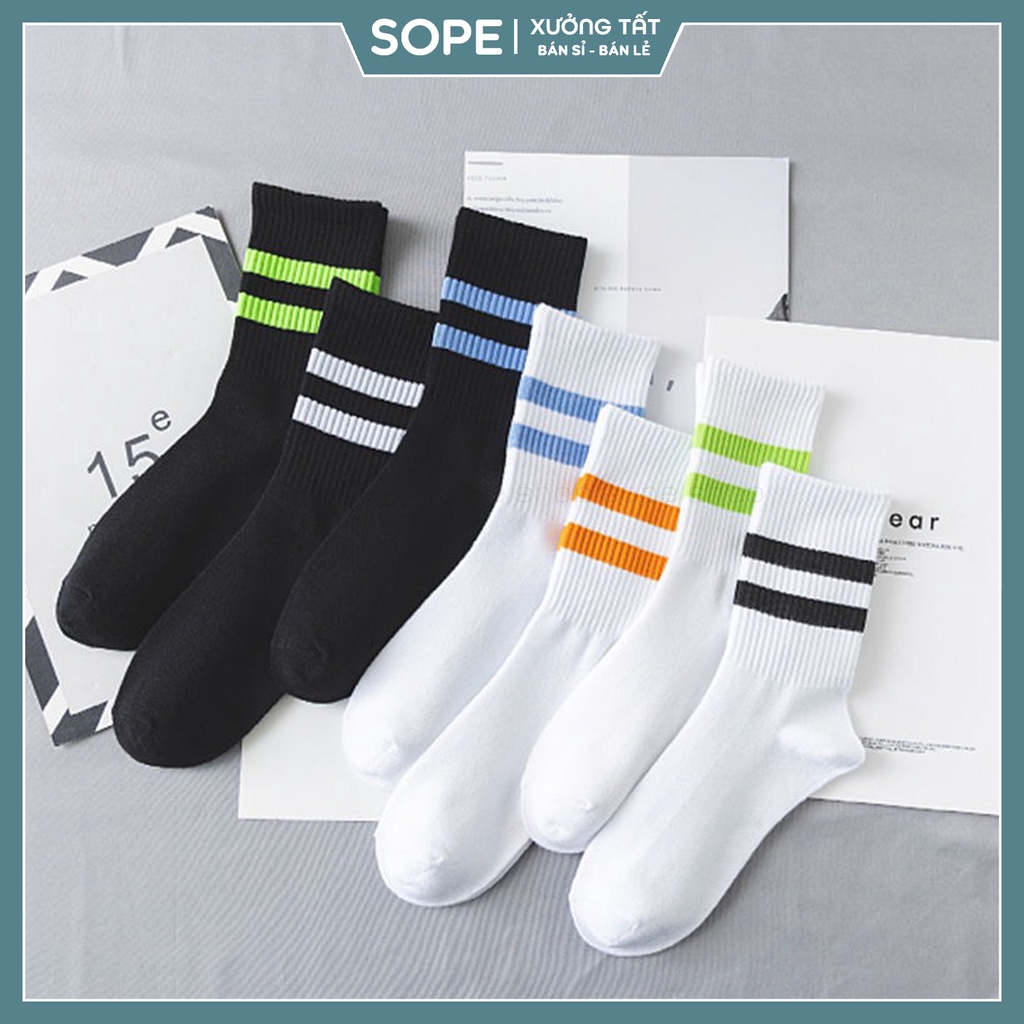 Tất vớ nam nữ cổ cao chất vải dày dễ phối đồ, phong cách teen - Sope Shop