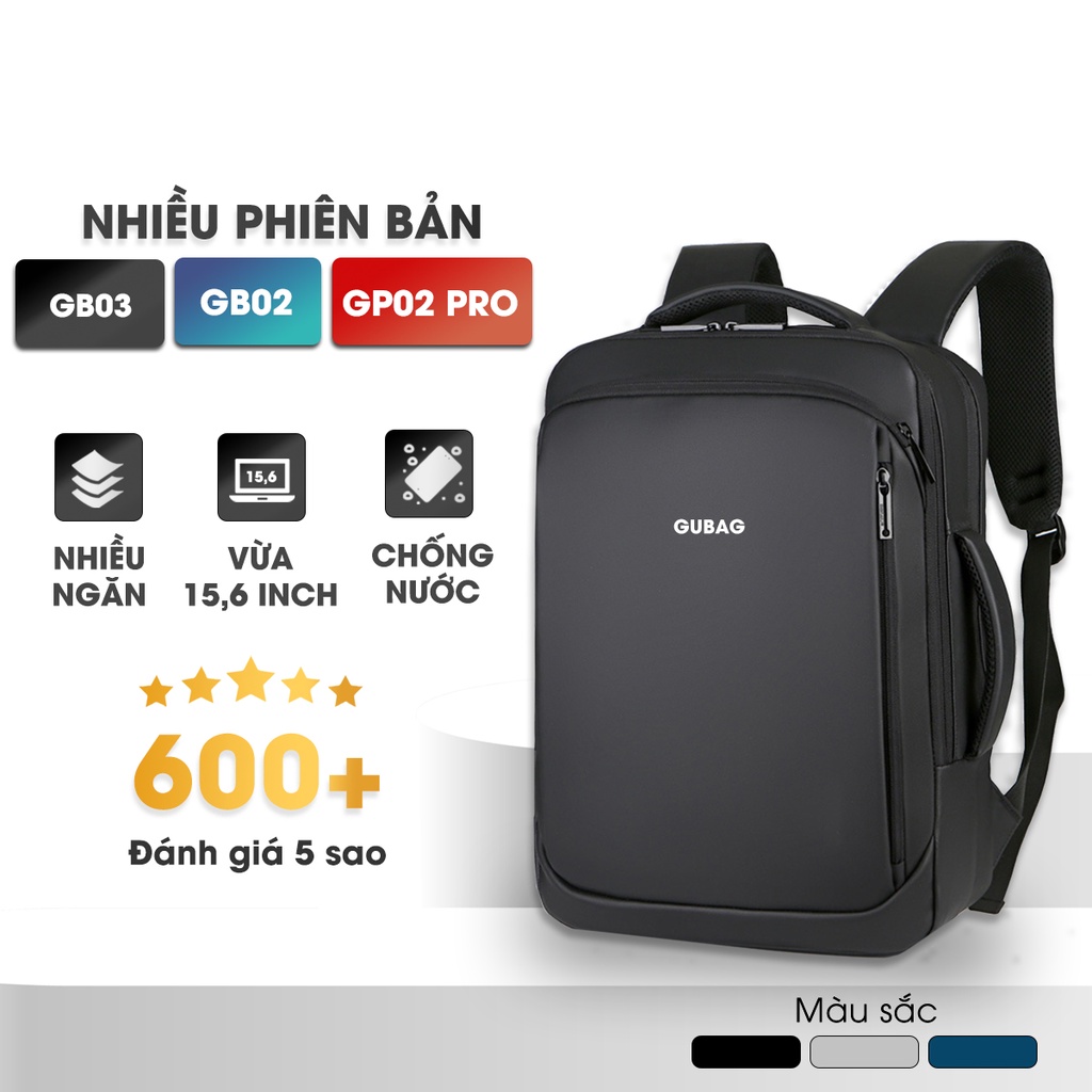 Balo đựng laptop công sở GUBAG, đựng laptop 13, 14, 15,6 inch chính hãng, dòng balo doanh nhân, đi làm cao cấp GB02 | BigBuy360 - bigbuy360.vn