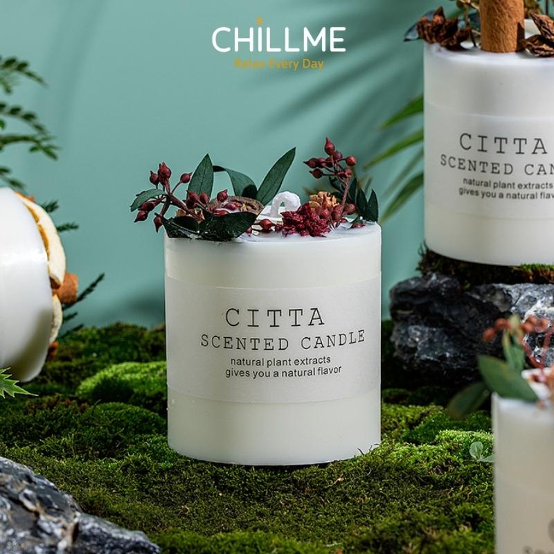 Nến thơm handmade Citta hoa cỏ 4 mùa hương thơm tự nhiên thư giãn trang trí decor phòng bàn làm việc