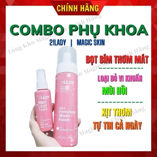 Combo Bọt rửa bím và Xịt thơm 2!Lady - Magic Skin