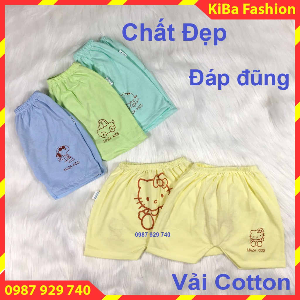 QUẦN ĐÙI CHỤC  COTTON  thoáng mát cho bé trai bé gái từ 3-12kg QĐCMKF KIBA Fashion