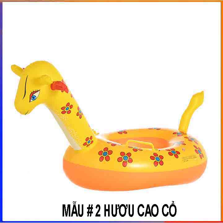 Phao bơi vịt trong suốt mỏ vàng cho bé