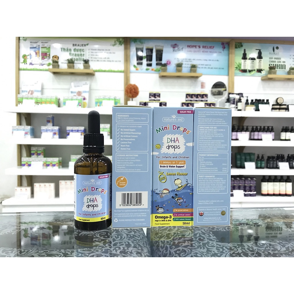 DHA cho bé Natures Aid DHA Drops Anh 50ml