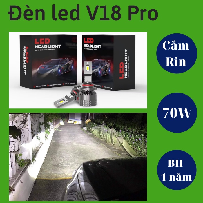 Đèn led tăng sáng V18 Pro 70W ánh sáng cực khủng cắm rin tăng sáng 500% so với đèn Halogen