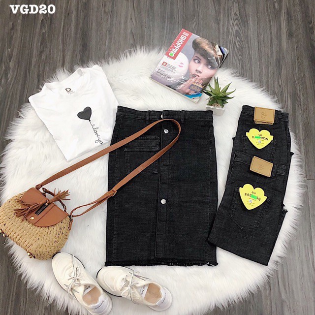 Váy jean đen bigsize 60-90kg | Đầm váy cho người mập béo | thời trang | quần áo | công sở | oversize  -Hàng nhập khẩu | BigBuy360 - bigbuy360.vn