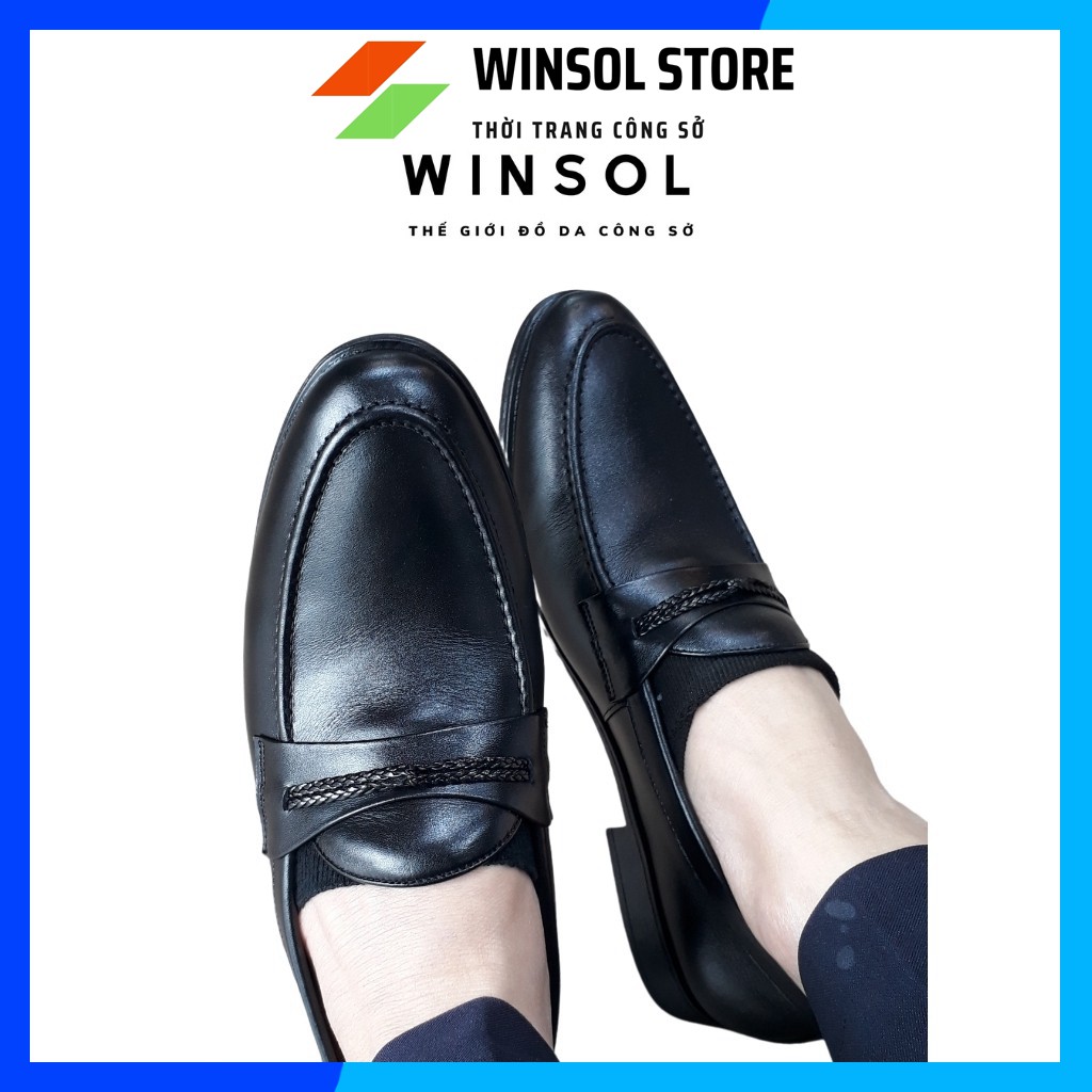 Giày Công Sở Nam Giày Da Nam Da Bò Nguyên Tấm Đế Cao Su Đúc Trẻ Trung GDM01121