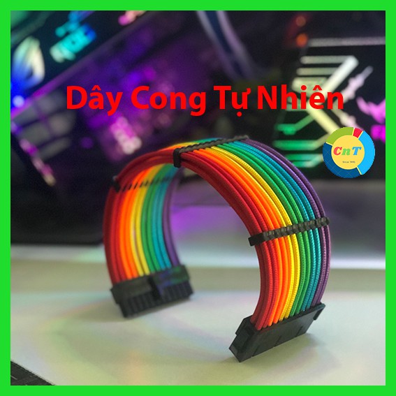 Dây nguồn bọc lưới nối dài 24Pin- 8Pin-6Pin 4Pin lõi 18AWG (mix màu theo yêu cầu) | BigBuy360 - bigbuy360.vn