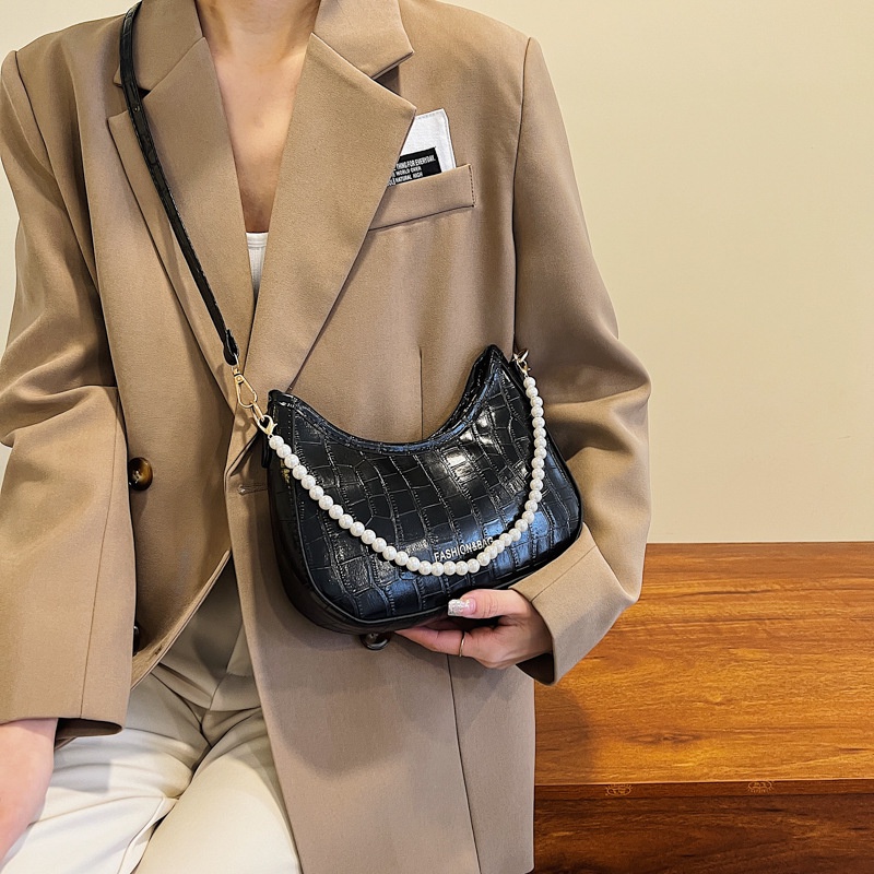Túi Đeo JASMIN NOIR Chéo Họa Tiết Da Cá Sấu Thời Trang Cho Nữ