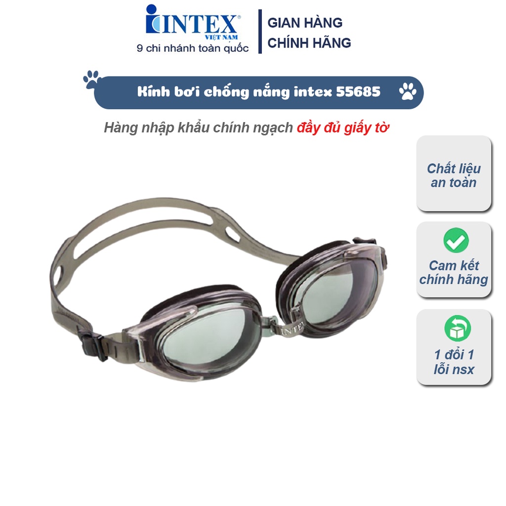 [LIFEMALL9915 - 12% đơn 99K] Kính bơi chống nắng intex 55685