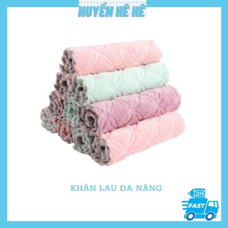 Khăn lau bếp đa năng siêu thấm , chống dính , khăn lau 2 mặt lau bếp , bát đĩa , cốc chén, kính