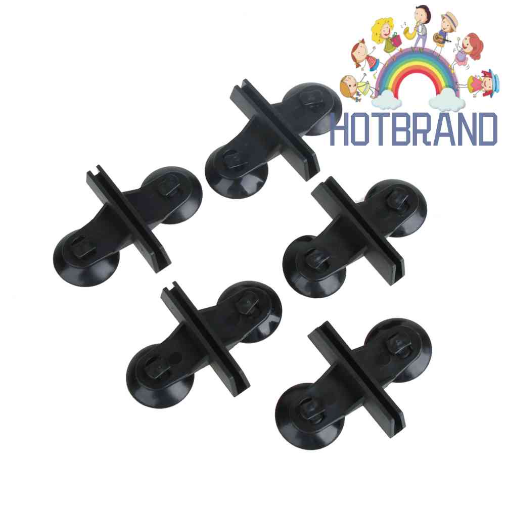 Set 5 Miếng Nhựa Màu Đen Có Giác Hút Giữ Tấm Cho Bể Cá