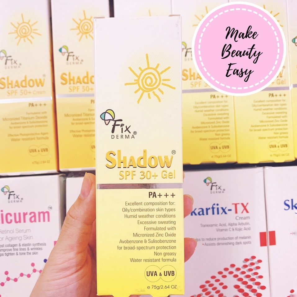 Gel Chống Nắng Da Mặt Fixderma Shadow SPF 30+ (75g)