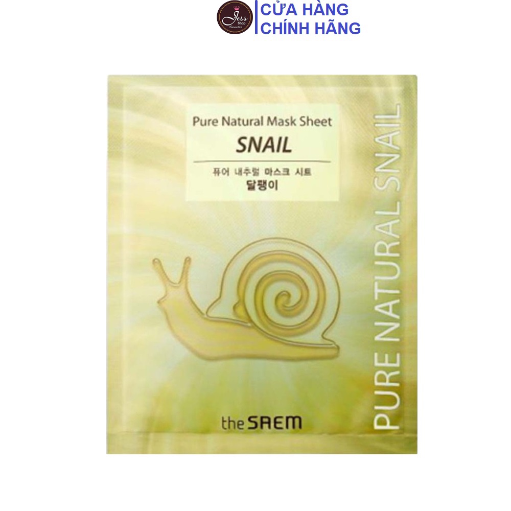 Mặt Nạ Giấy Dưỡng Ẩm Hồi Phục Da Ốc Sên The Saem Pure Natural Mask Sheet Snail 20ml