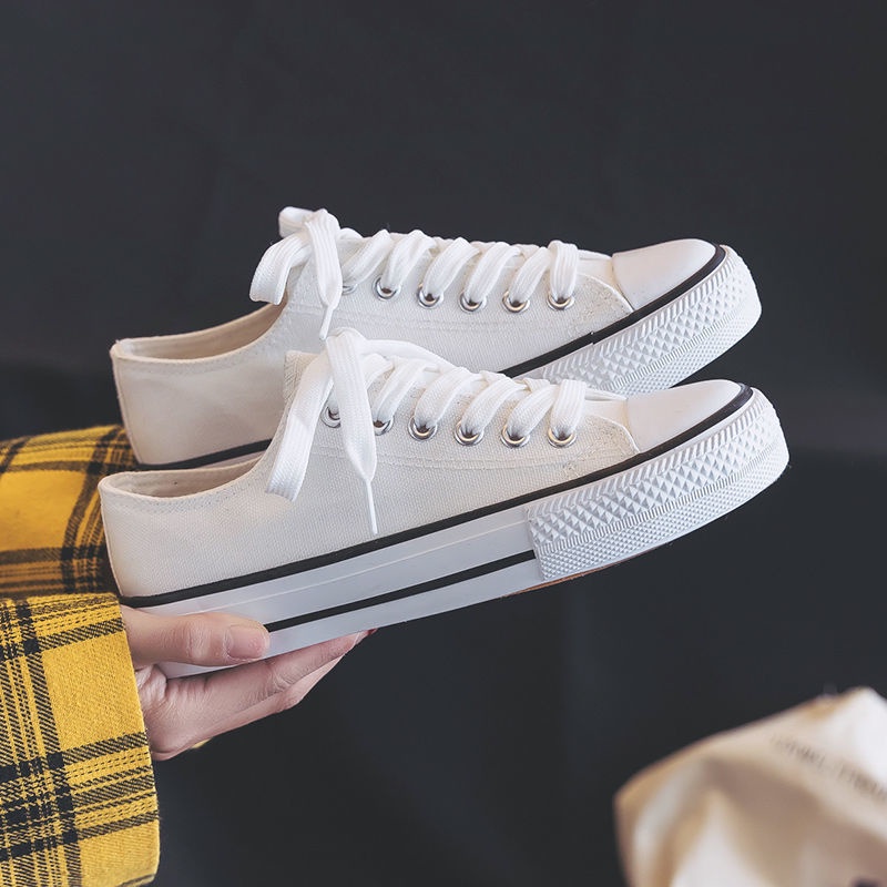 Giày Vải Canvas Cổ Thấp Phong Cách Hàn Quốc Cổ Điển Thời Trang Xuân Hè 2022