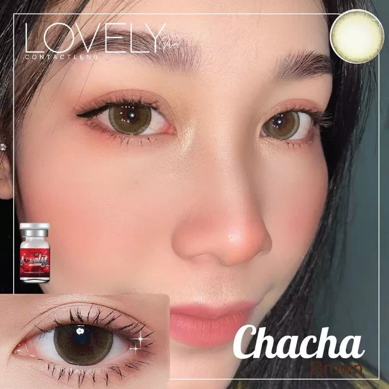 [ 𝐓𝐚̣̆𝐧𝐠 𝐊𝐡𝐚𝐲 𝐆𝐮̛𝐨̛𝐧𝐠 𝐌𝐢𝐧𝐢 ] Lens mắt Brown 0 độ - Kính áp tròng Nâu Tây giãn to