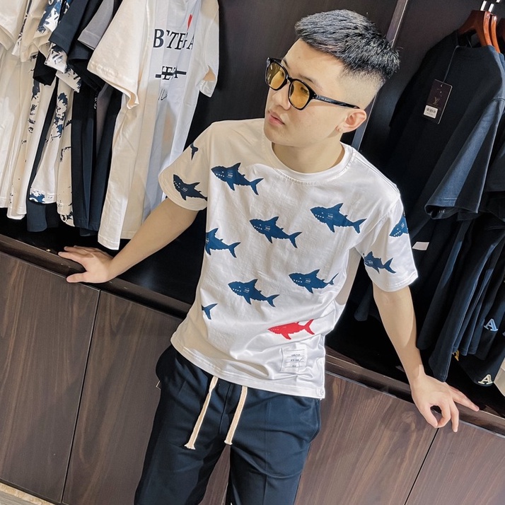 [FREESHIP ĐƠN TỪ 50K] Áo Thun Nam Nữ Thom cá in kín Streetwear Áo Phông Nam Form Rộng Basic Cotton Oversize