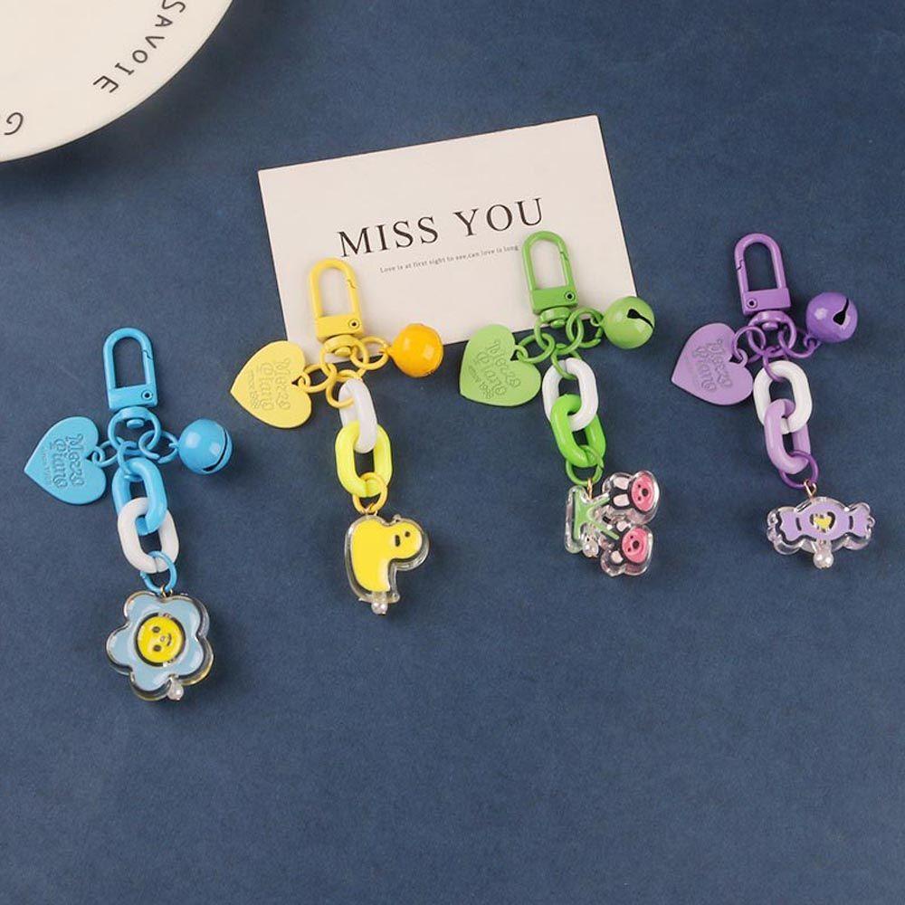 MXGOODS Móc Khóa Hình Gấu Và Hoa Dễ Thương Phong Cách Hàn Quốc