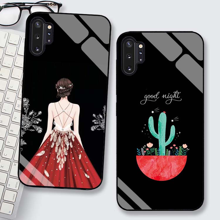 Ốp Lưng Samsung Note 10, Note 10 Plus Lưng kính cường lực Sang Trọng, Sáng Bóng