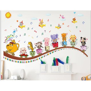 Decal dán tường đoàn tàu thần đèn