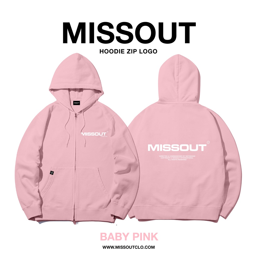 ÁO KHOÁC HOODIE DÂY KÉO MISSOUT DÀY DẶN SAIGONCOLOR